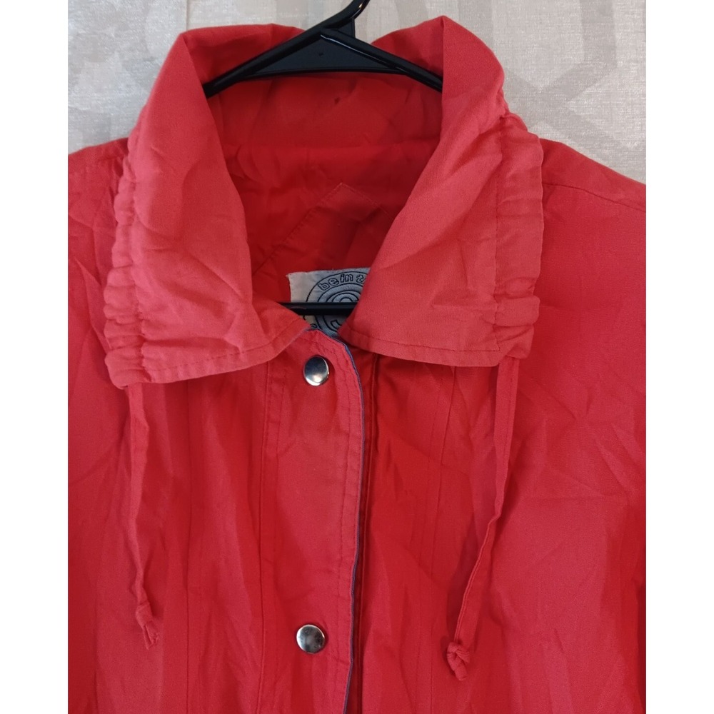 Vintage Be in the Current Seen Jacket Womens Large Red Long Sleeve - Picture 5 of 8